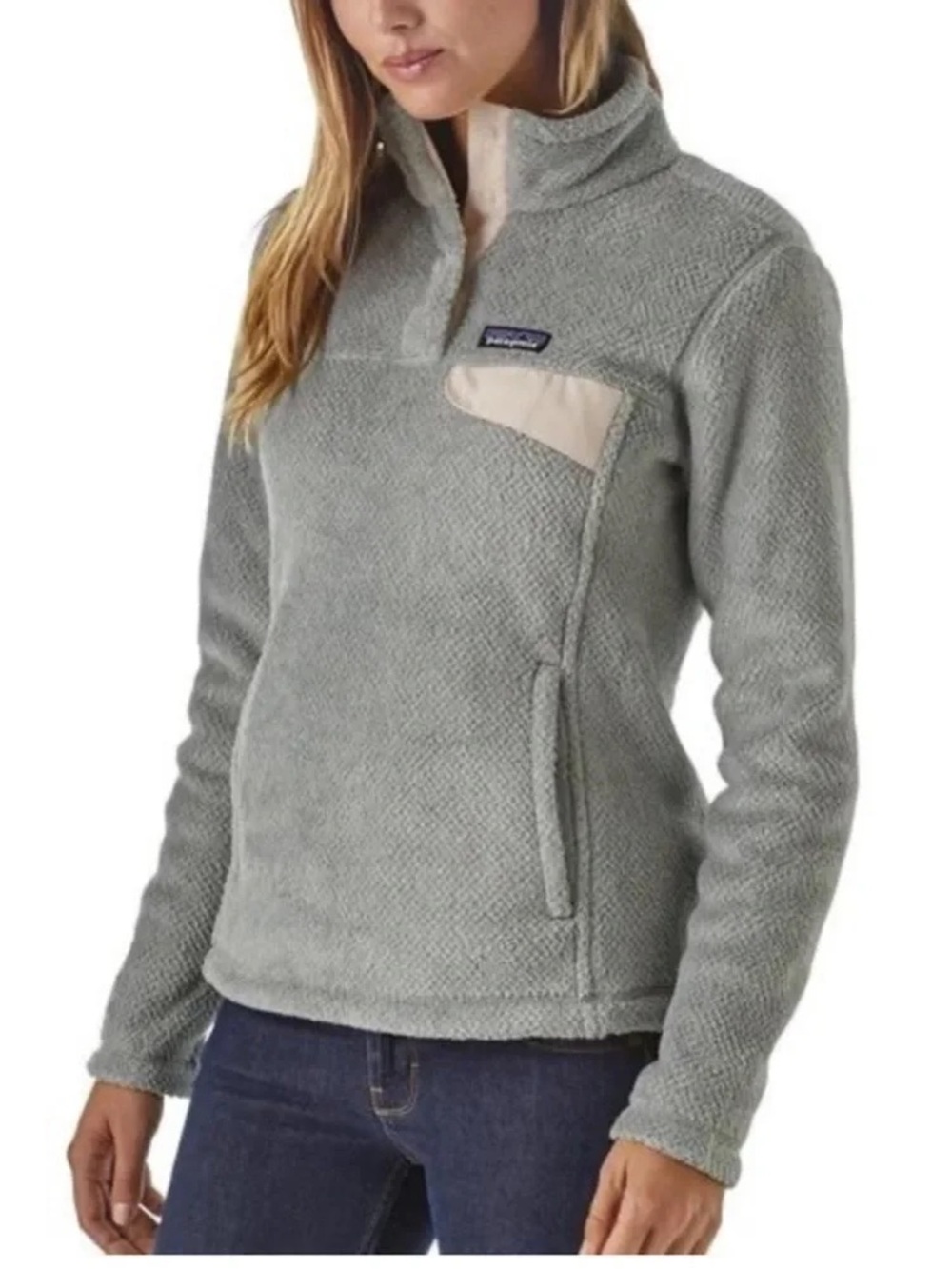 Patagonia women’s re-tool snap-t pullover grey size large
